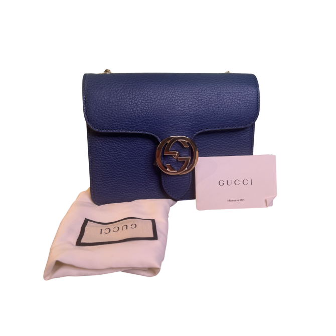 Bolsa Gucci Interlocking G Azul